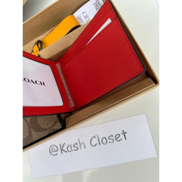 Coach Mens Wallet Boxed 3 In 1 Wallet Gift Set In Signature Canvas - Picture 3 of 11